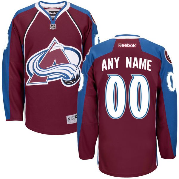 Men Colorado Avalanche Reebok Maroon Custom Home Premier NHL Jersey->->Custom Jersey